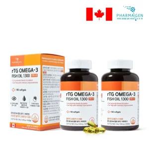 파마젠 알티지 오메가3 1300mg 180정2개 12개월분 EPA+DHA 1200mg/혈행개선/기억력개선/임산부,입시생 영양,저온초임계추출