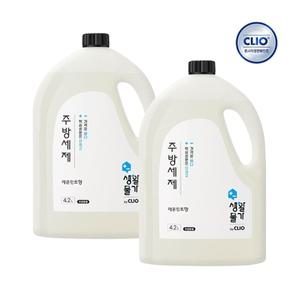 크리오 생활물가 주방세제 레몬민트향 4.2L x2개