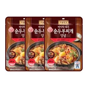 오뚜기 오늘밥상 바지락새우 순두부찌개양념 90g 3개