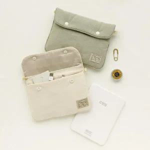 아트박스/라이브워크 피요 더블 스냅 파우치 2color