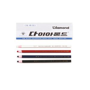 다이아몬드 유리용 흰색 검정색 빨간색 파란색 색연필 12자루 1타