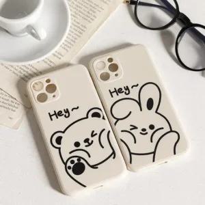 아트박스 라이니 당일출고 HEY 찌부 곰돌이 토끼 폰케이스 ac-9366c