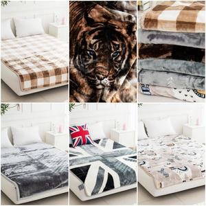 고급 밍크 호랑이 담요 극세사 150x200cm 6종 패턴 이불 캠핑 차량