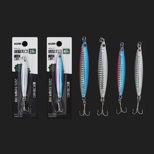쿠미 홀로그램 메탈지그 트레블훅 40g 우럭 광어 삼치