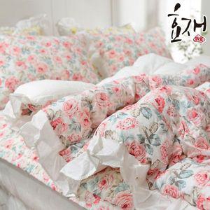 [NS홈쇼핑]미추 광목 프릴 옥수수솜 침구세트Q(K겸용) 가방포장 by효재..[33941002]