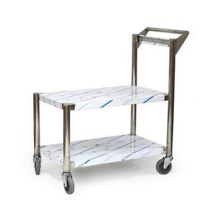 [OFLP50RO]스텐 서빙 카트 끌차 밀차 식당 일반바퀴 2단