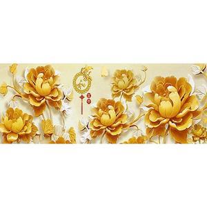 [OFM66816]황금모란  패브릭  보석십자수 50x120