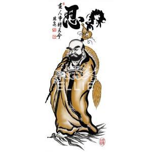 [OFM6683P]황금달마도  패브릭  보석십자수 60x120