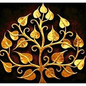 [OFM668N8]황금 보리수  패브릭  보석십자수 30x40