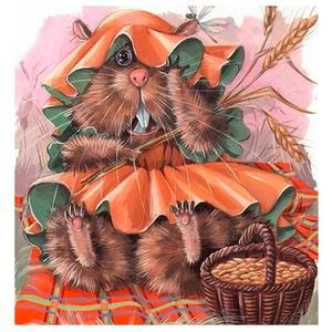 [OFM6NQR2]시골쥐  패브릭  보석십자수 사각 30x30