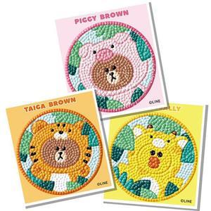 [OFM6O0RT]라인프렌즈 정글 브라운  3종    보석십자수