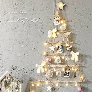 [기타]크리스마스 벽트리 30P 풀세트 앵두전구 홈파티 창트리 카페 교회 인테리어 성탄절 창문 장식