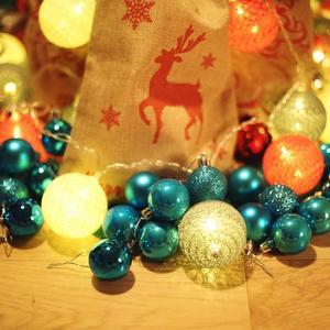 [OFLP9590]트리 오너먼트 볼장식 4cm 24입  코발트블루