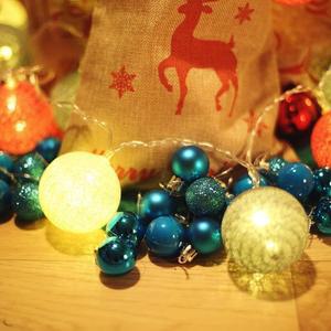 [OFLP94S9]트리 오너먼트 볼장식 3cm 20입  코발트블루