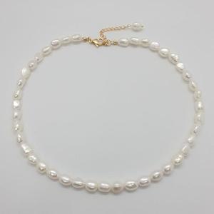 [RG4ON8OR]바로크 진주 못난이 담수진주 볼드 목걸이