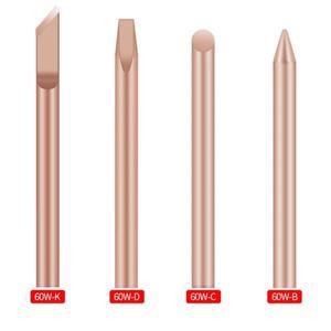 4pcs 외부 열 납땜 철 팁 B C D K 순수 구리 솔더 헤드 30w 40w 60w 교체 팁 용접 수리 도구