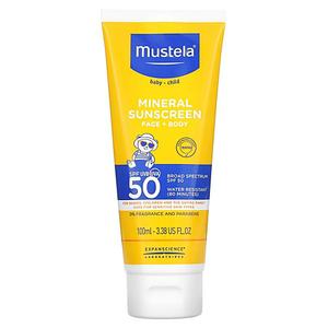 무스텔라 베이비 차일드 미네랄 페이스 바디 유아 아기 어린이 선크림 SPF50 100ml
