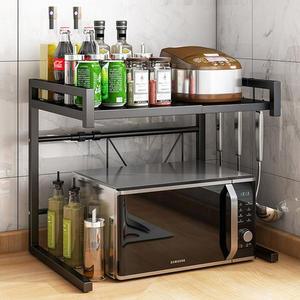 [RG5501RR]전자레인지 선반 거치대 2단 다이 수납장 블랙