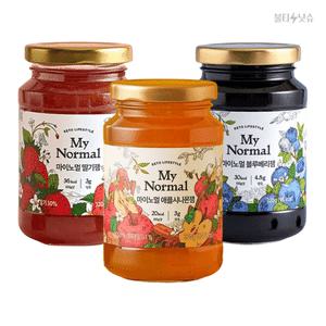 마이노멀 잼 (딸기 애플시나몬 블루베리) 저당잼 3종세트 각1개 총3개