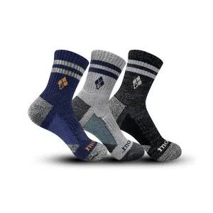 몽벨 남성용 전체 압박 투링글 드라이쿨 연사 라텍스 등산 양말 쿠션 중목 3족 MB-S08