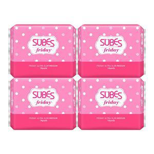 슈베스 생리대 프라이데이 울트라슬림 중형 14P x4팩
