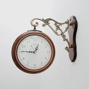 퍼블릭아트 원목 큐빅 양면시계 무소음) 해바라기시계 인테리어시계 이쁜시계 풍수지리