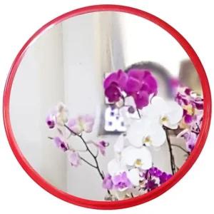 IG7317 메탈 빅사이즈 원형 벽거울60cm 레드 제조한국 인테리어거울 빅사이즈거울 반신거울