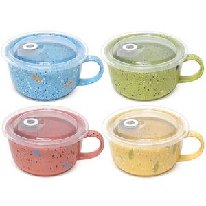 폴마르켄 스텔라 밀폐 라면기 600ml 뚜껑포함 도자기 밀폐용기 손잡이 시리얼볼 도자기볼+스팀홀밀폐뚜껑