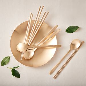 놋향 모던 유기수저 방짜유기 4인 놋수저 젓가락 세트