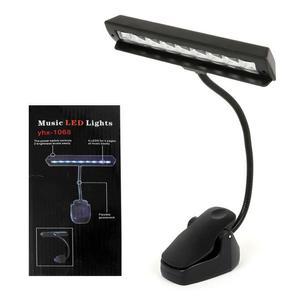 [XB8KLKO7]9LED 밝은 집게식 악보 독서 스탠드 집게스탠드