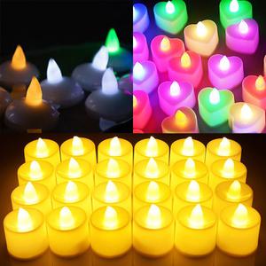 원형 하트 LED 미니 소형 양초 이벤트 프로포즈 캔들 방수 원형 수중 하트 초 티라이트 분위기 무드등