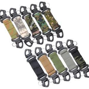 [XBGJ81OO]고급 메탈 캠핑 양 키링 카라비너 밀리터리