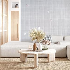 [RGL8N4RP]실크벽지 50cmX2 5m 타탄 입체꽃그레이 포인트