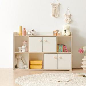 [RGM7P7R1]C3977 모듈 2단 4도어 수납책장 1200 4colors