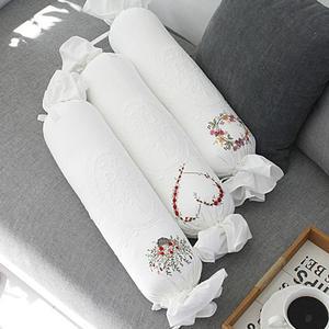 [RG58Q3SQ]하얀색 캔디쿠션 플라워 자수 레이스 인테리어