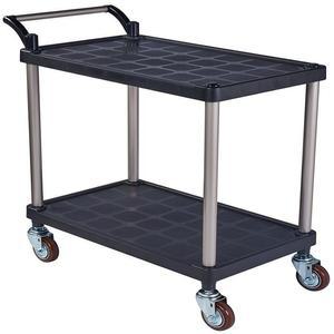 [RG0N221Q]서빙카 플라스틱 2단 중 회색 소폭 바퀴 써빙