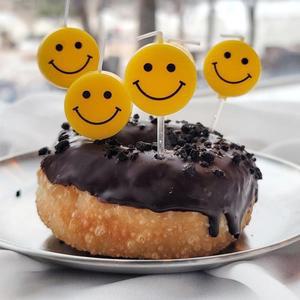 [RGM916OP]원형 스마일초 5개입 귀여운 파티초 생일 캔들