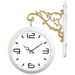 [RGKN3Q89]GB3339 쥬얼리 무소음 양면 벽시계 화이트