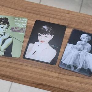 [RGKP89Q6]명화 틴 액자 오드리햅번 마릴린먼로