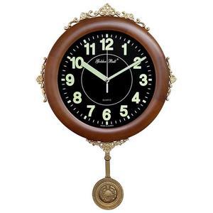 [RG85Q0PQ]GB4414 야광무소음 원목주석 추 벽시계 월넛