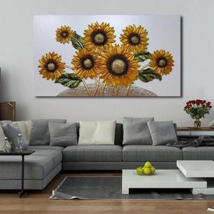 [RG60N153]해바라기꽃 부조액자 중 유화액자 그림액자