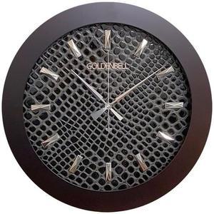 [RG706SSS]GB4934 무소음 가죽 벽시계 40cm 브라운 블랙