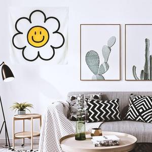 [RGK04S14]스마일 플라워 천 패브릭 포스터 벽 가리개 DD