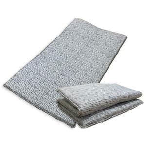 [RGLQ70RQ]줄무늬 바닥요매트 3단 접이식 토퍼 싱글 1인용