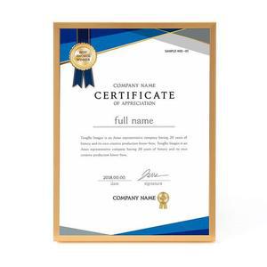 [RGL6QQ1S]탁상용액자 모던라인 평면 상장액자 A4 골드 l