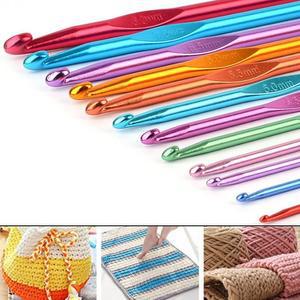 [RGM74O81]취미 뜨개질 용품 컬러 알루미늄 코바늘 12p