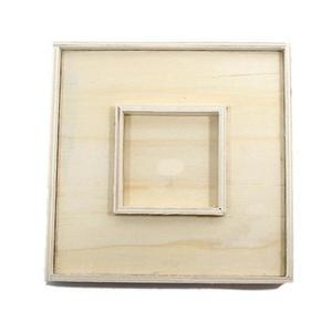 [XBGLJ8N9]정사각 이중 나무액자 글로벌이지 종이세상