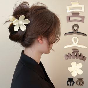 8개 세트 꽃 사각 올림머리 반묶음 헤어 집게핀 플라워 꼬임 머리핀 미니집게핀