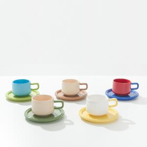 커피잔 도자기 빈티지 레트로 에스프레소 라떼 커피머그