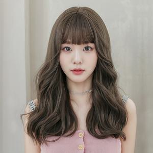 키라비 가발 여성 통가발 긴머리 웨이브 중단발 52cm KPE-304